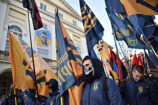 Nationalists march in Lviv
