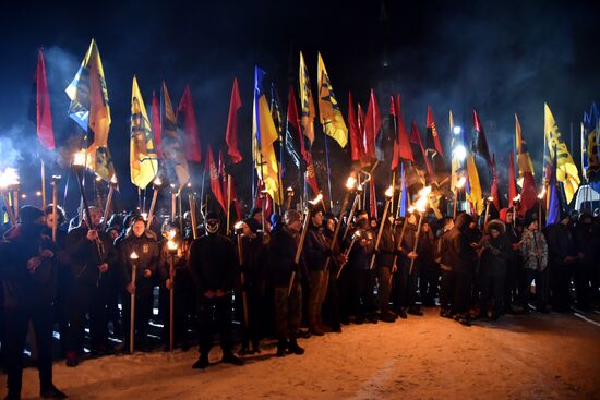 Nationalists march in Lviv