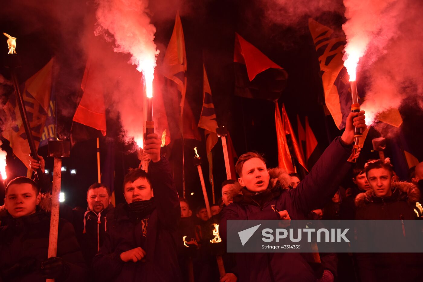 Nationalists march in Lviv