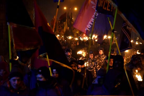 Nationalists march in Lviv