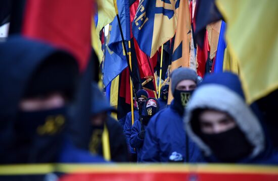 Nationalists march in Lviv