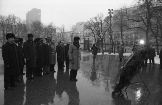 Mali's President Moussa Traore visits USSR