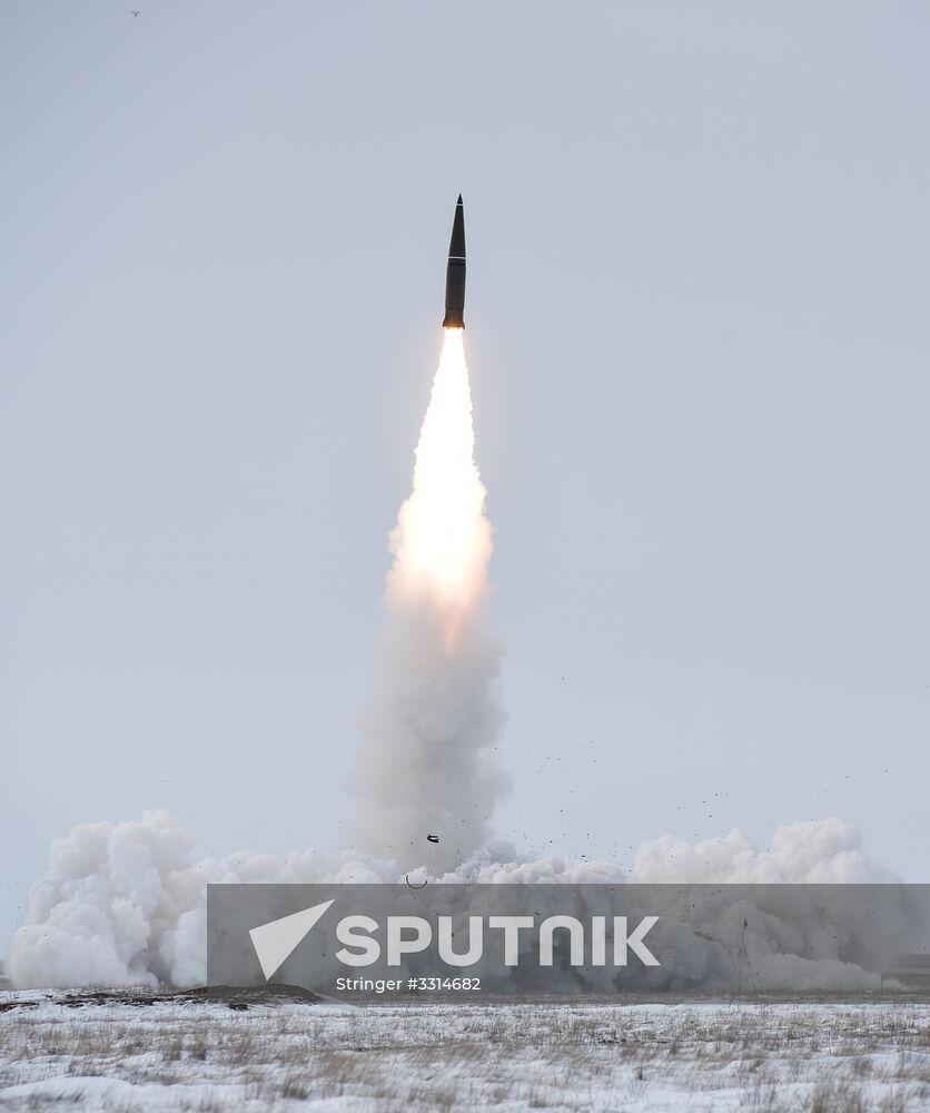 Iskander-M missile system launched at Kapustin Yar range
