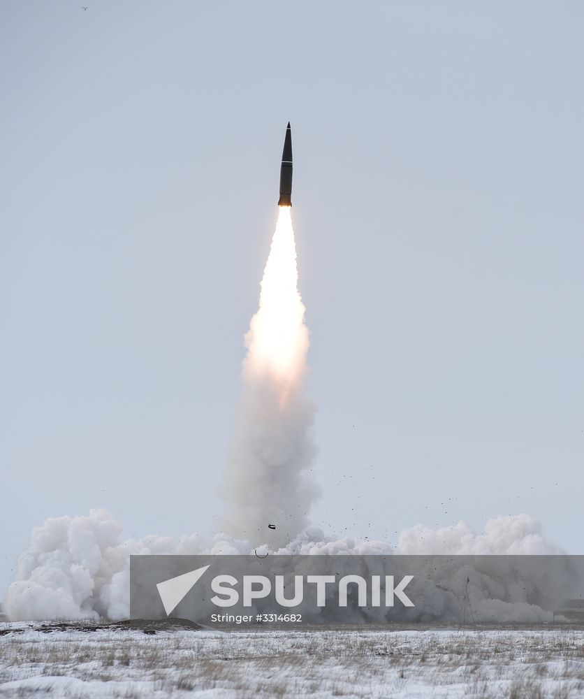 Iskander-M missile system launched at Kapustin Yar range
