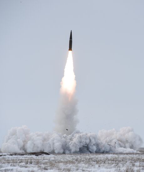 Iskander-M missile system launched at Kapustin Yar range