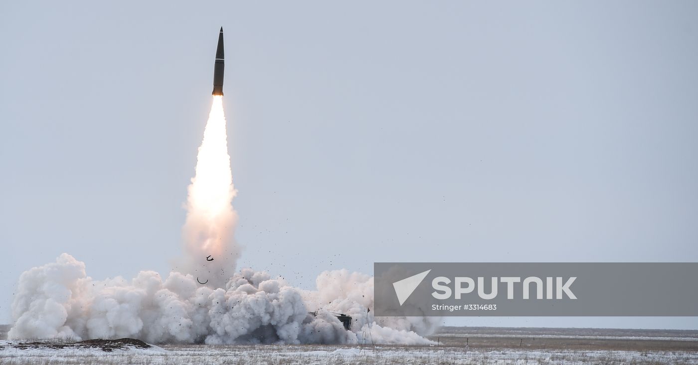 Iskander-M missile system launched at Kapustin Yar range