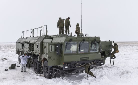 Iskander-M missile system launched at Kapustin Yar range