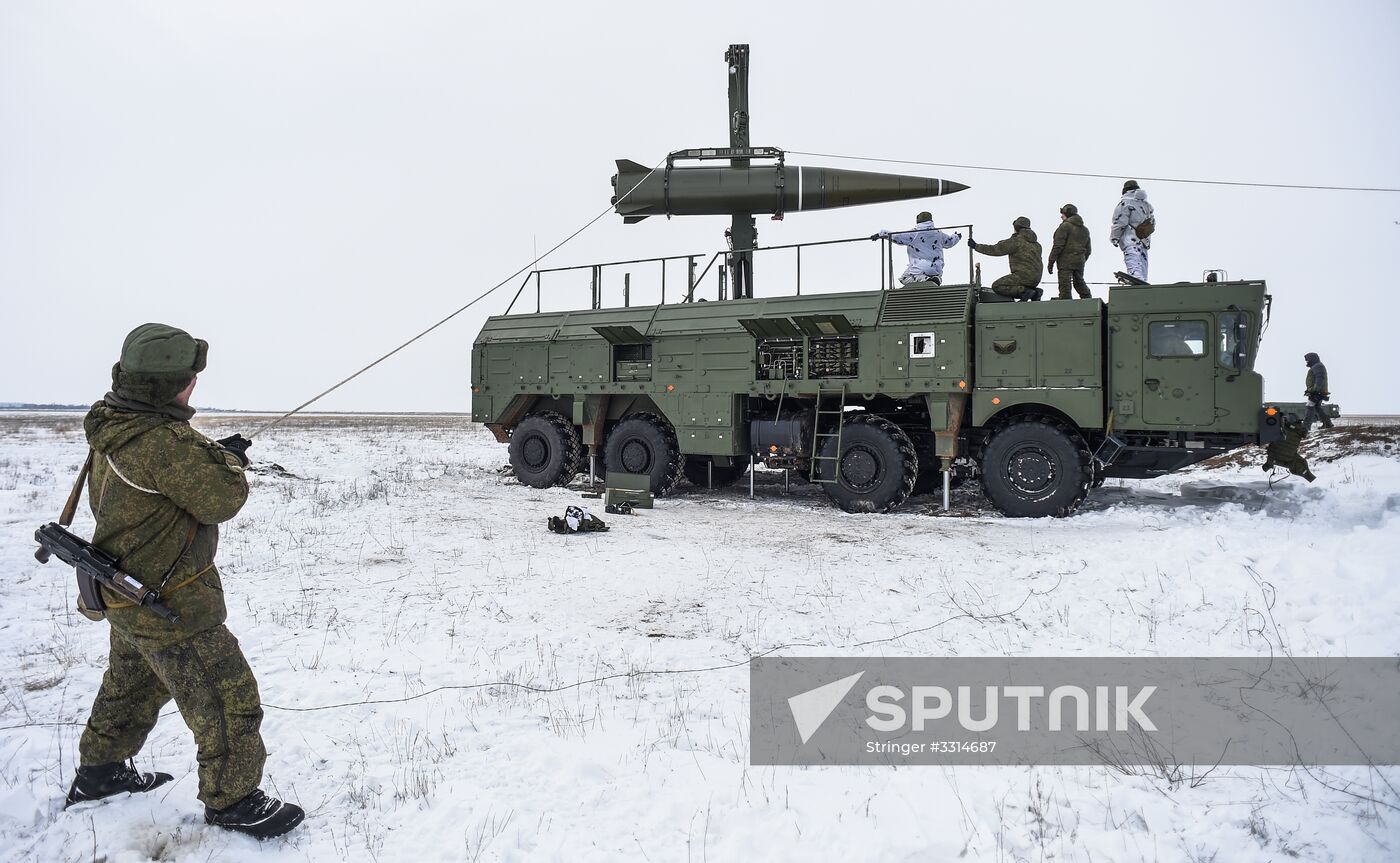 Iskander-M missile system launched at Kapustin Yar range