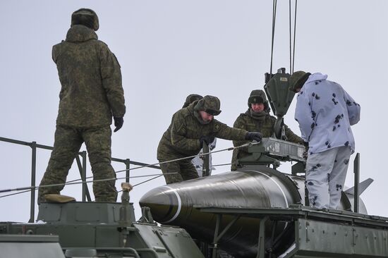 Iskander-M missile system launched at Kapustin Yar range