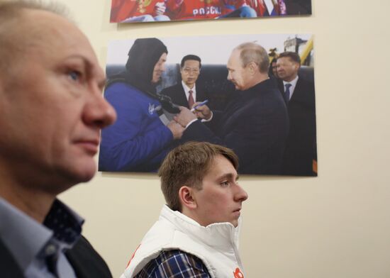 Coaching election monitors at Vladimir Putin's campaign headquarters