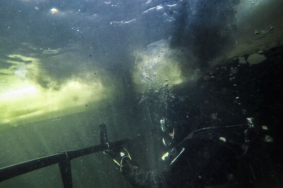 Divers of National Guard's special task force unit in combat training