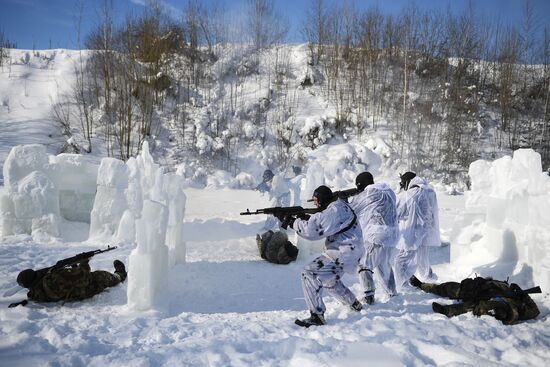 Divers of National Guard's special task force unit in combat training