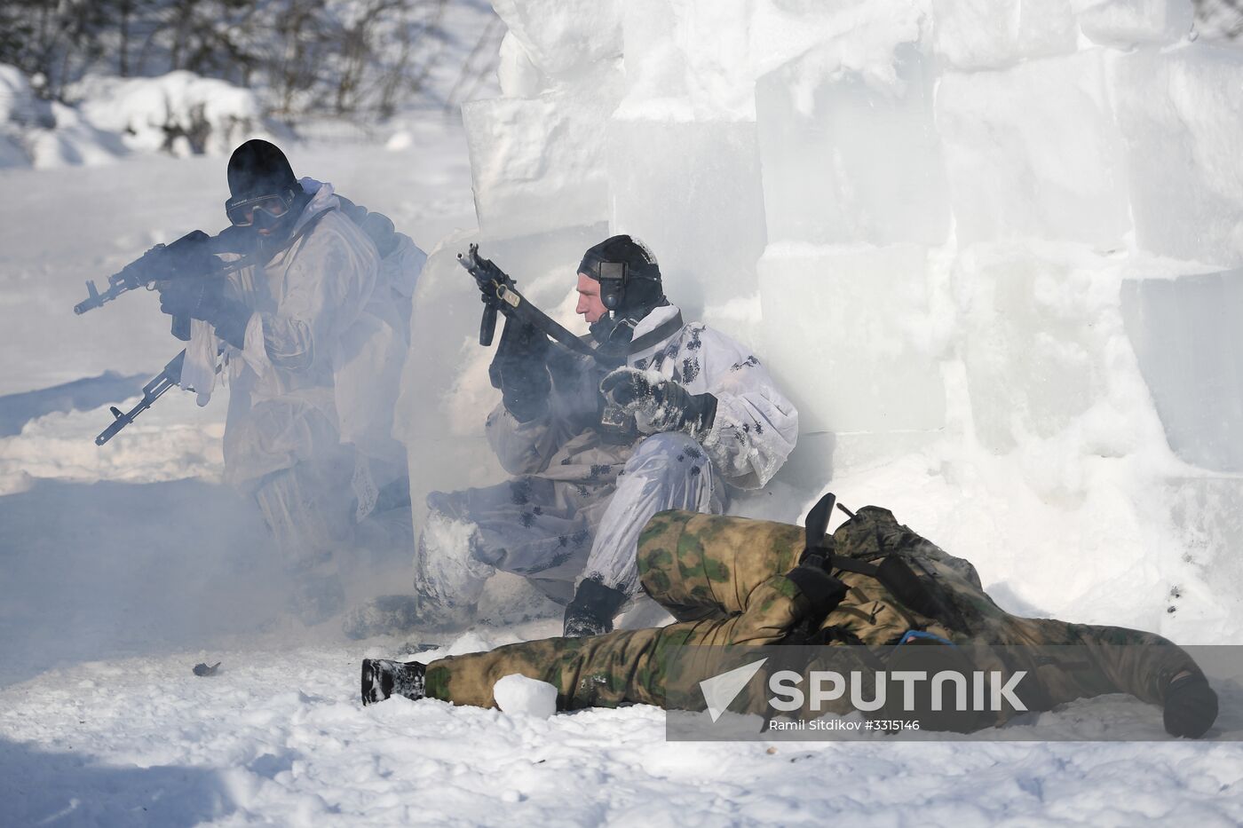 Divers of National Guard's special task force unit in combat training