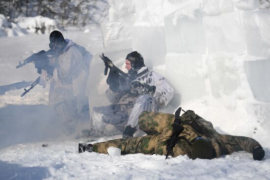Divers of National Guard's special task force unit in combat training