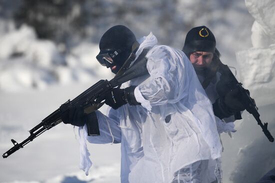 Divers of National Guard's special task force unit in combat training