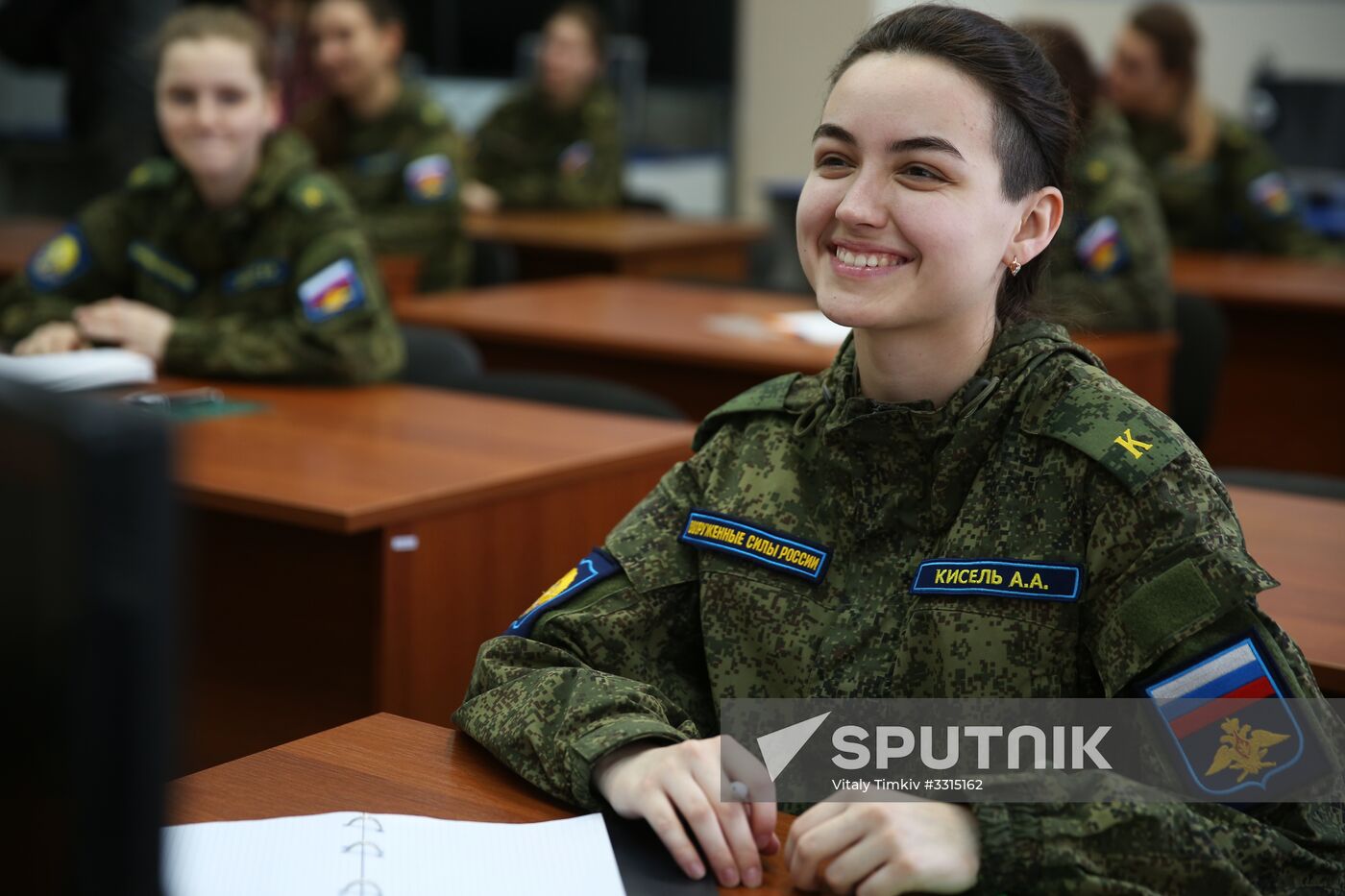Female cadets at Krasnodar Higher Military Aviation School