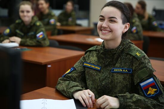 Female cadets at Krasnodar Higher Military Aviation School