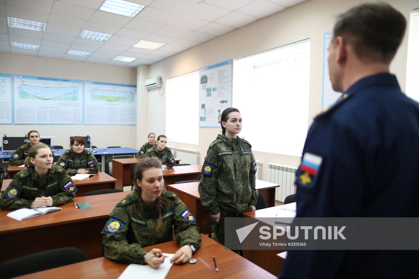 Female cadets at Krasnodar Higher Military Aviation School