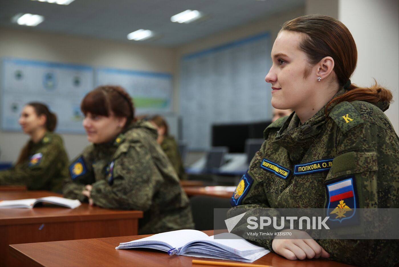 Female cadets at Krasnodar Higher Military Aviation School