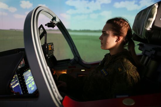 Female cadets at Krasnodar Higher Military Aviation School