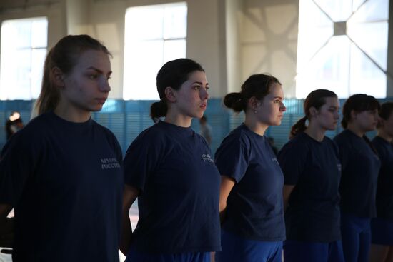Female cadets at Krasnodar Higher Military Aviation School
