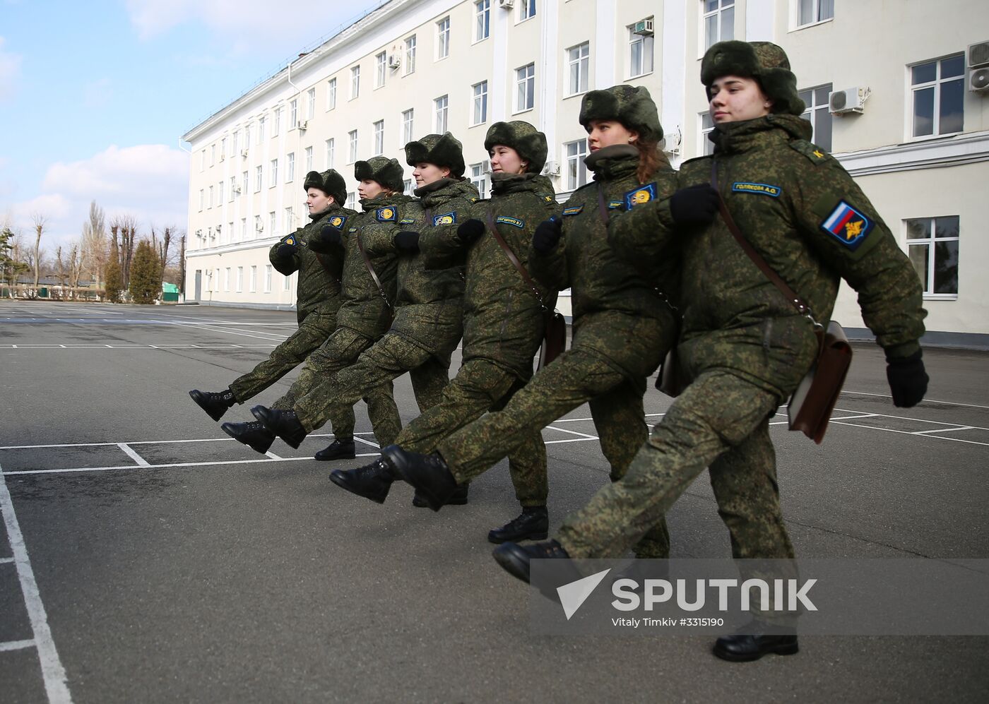 Female cadets at Krasnodar Higher Military Aviation School