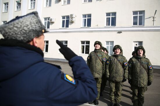 Female cadets at Krasnodar Higher Military Aviation School
