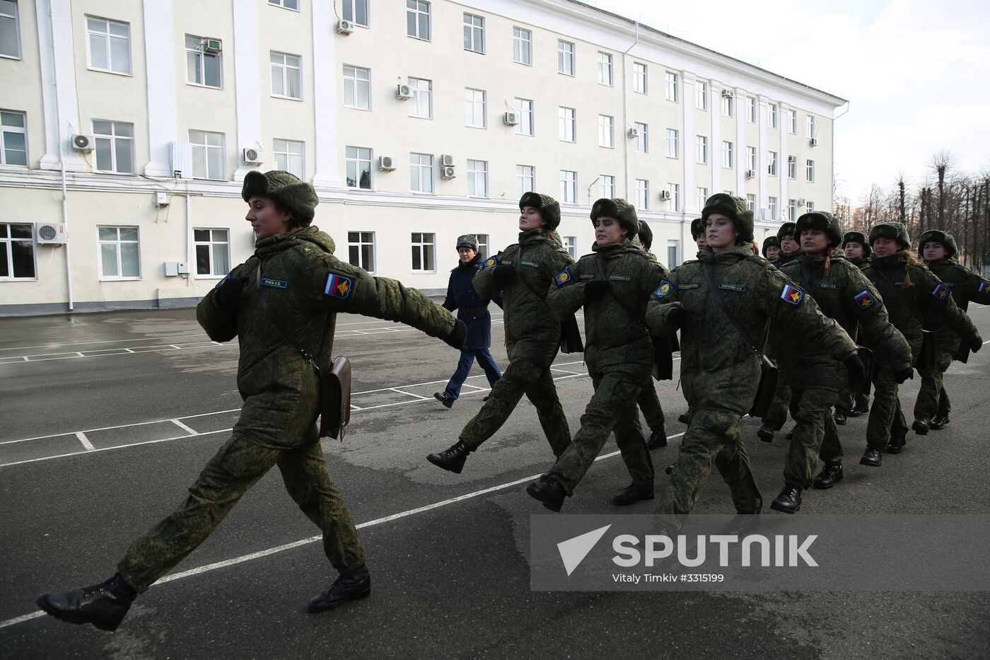 Female cadets at Krasnodar Higher Military Aviation School