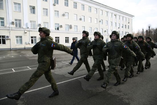Female cadets at Krasnodar Higher Military Aviation School