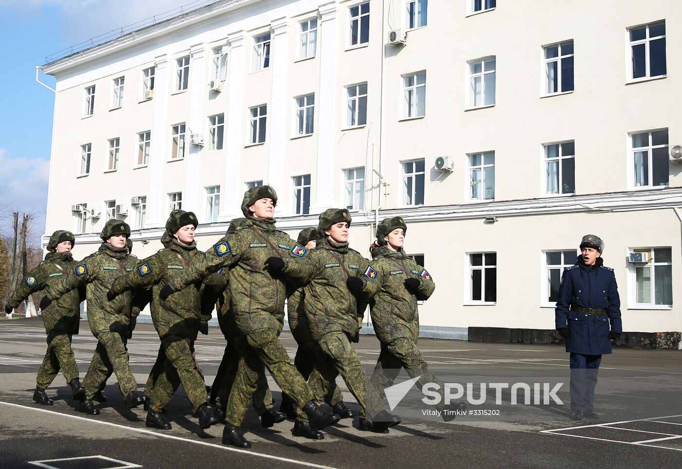 Female cadets at Krasnodar Higher Military Aviation School