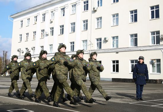 Female cadets at Krasnodar Higher Military Aviation School
