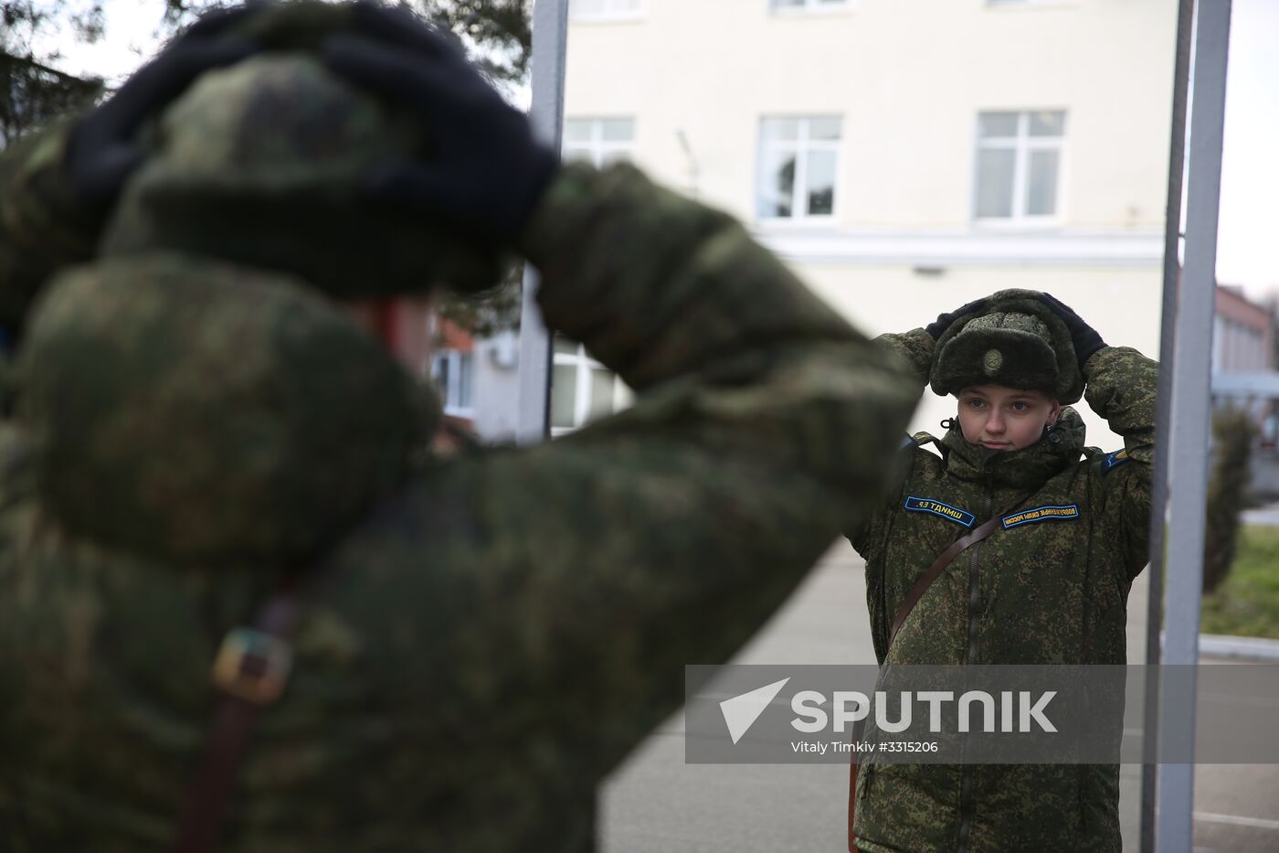 Female cadets at Krasnodar Higher Military Aviation School