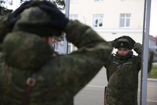 Female cadets at Krasnodar Higher Military Aviation School