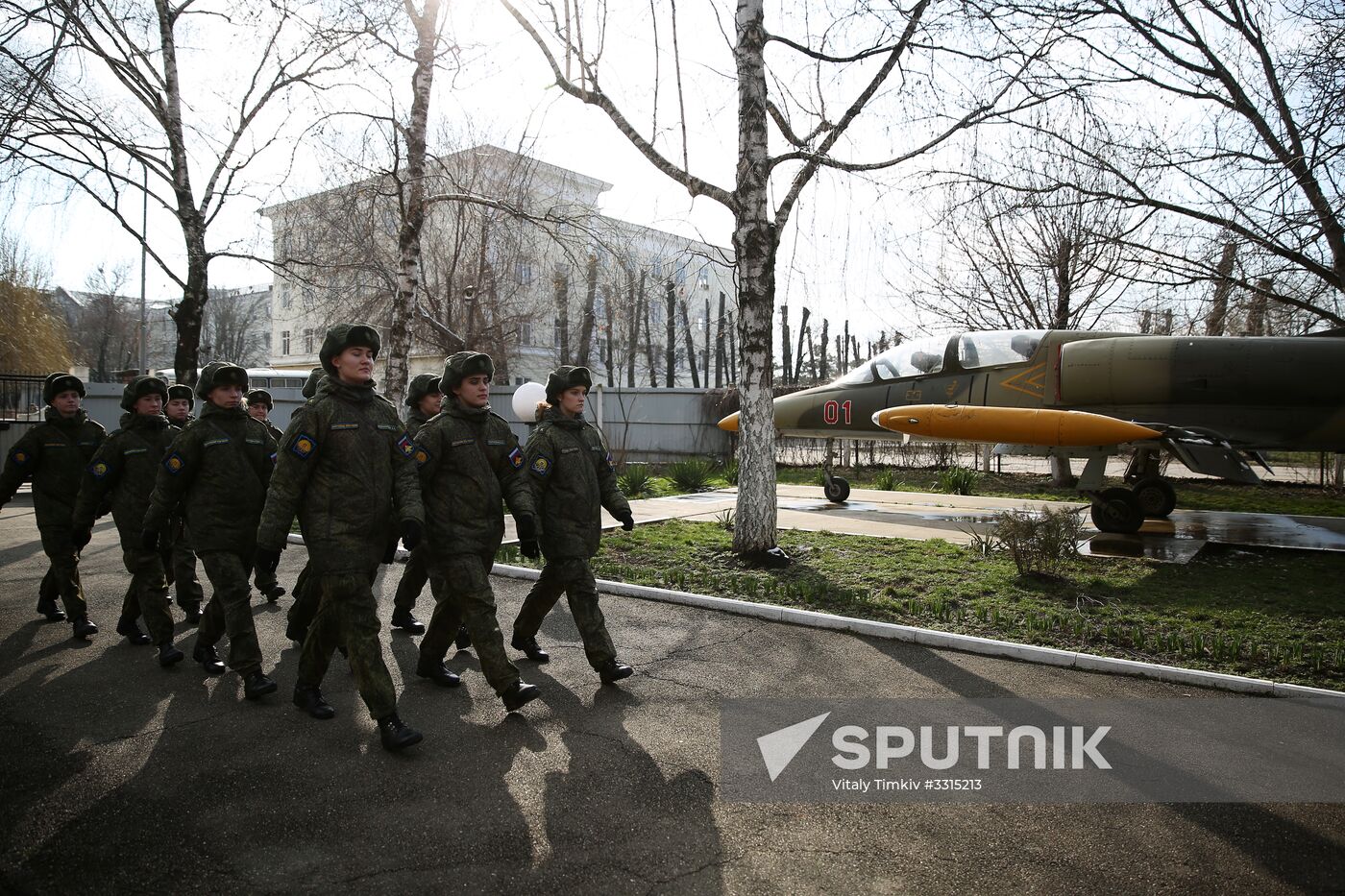 Female cadets at Krasnodar Higher Military Aviation School