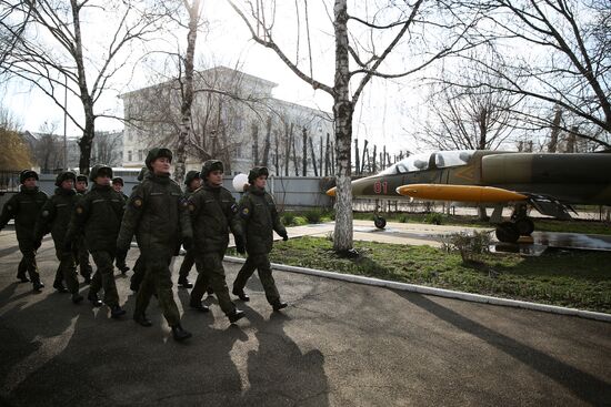 Female cadets at Krasnodar Higher Military Aviation School