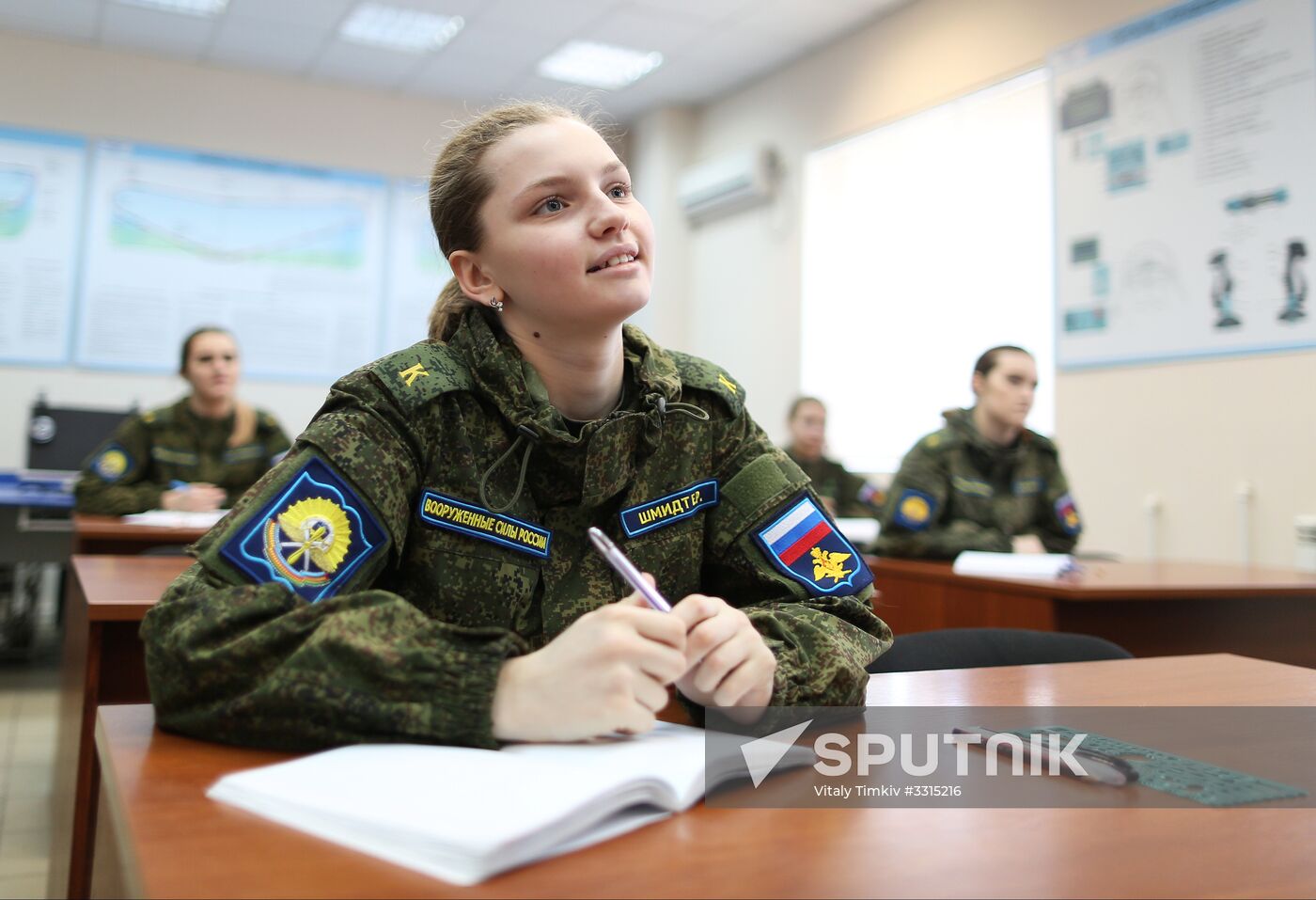 Female cadets at Krasnodar Higher Military Aviation School