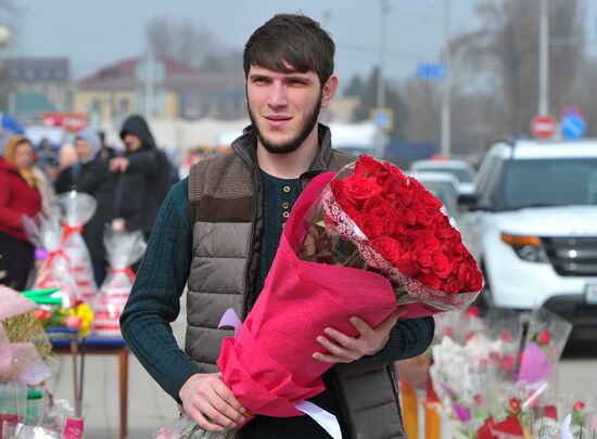 Preparation for International Women's Day in Russian cities