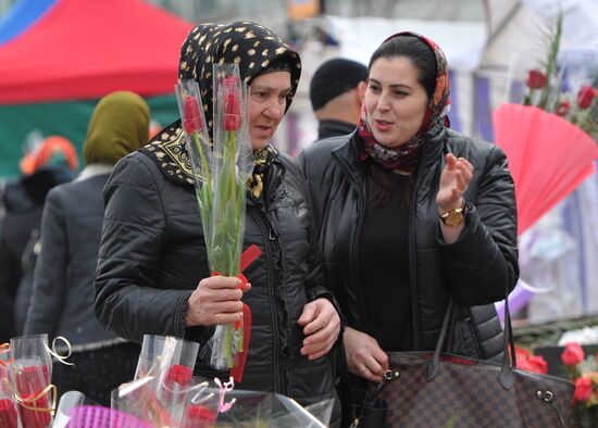 Preparation for International Women's Day in Russian cities