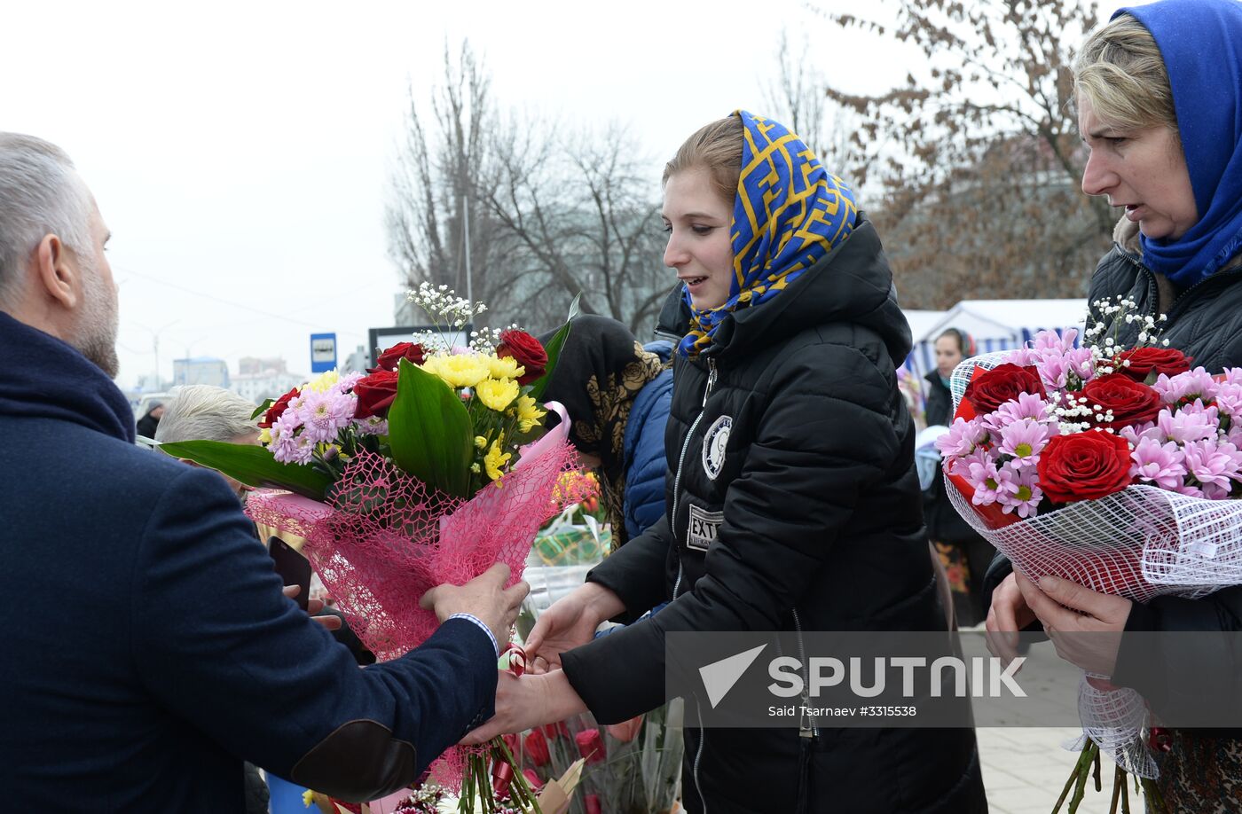 Preparation for International Women's Day in Russian cities