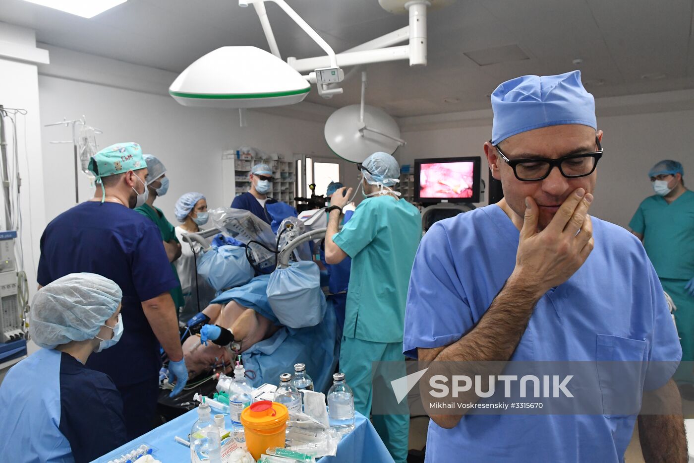 Russian surgical robot performs test surgery on swine in Penza