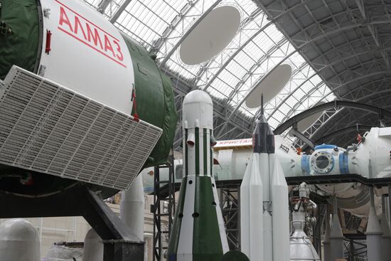 Exhibition by Cosmonautics and Aviation Center at VDNKh's Space Pavilion