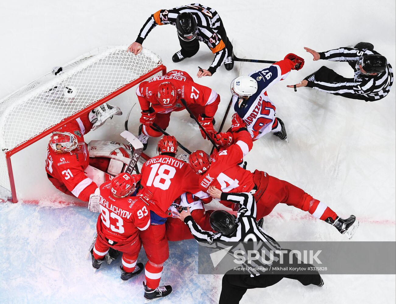 Kontinental Hockey League. Spartak vs. CSKA