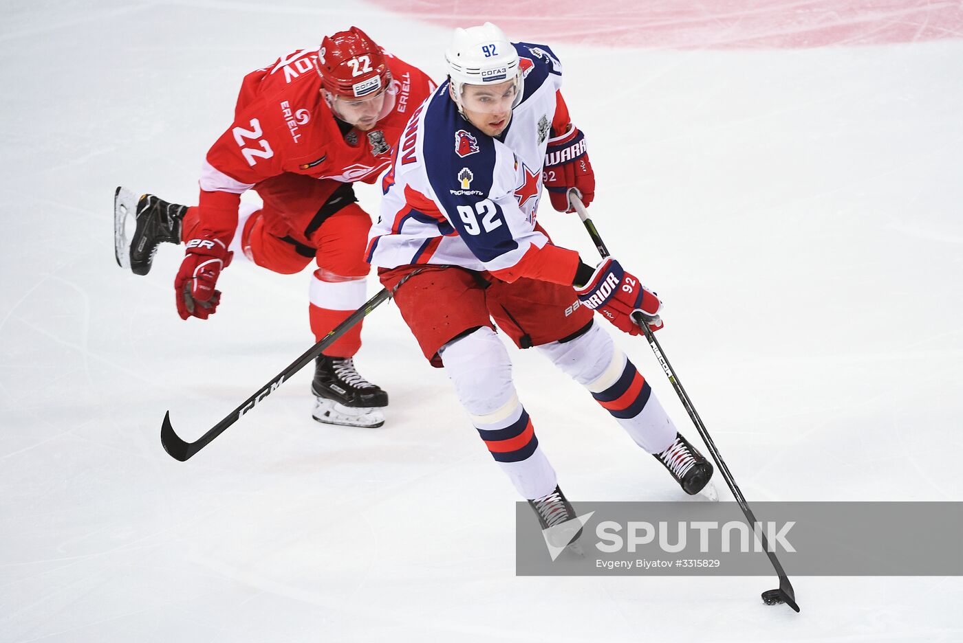 Kontinental Hockey League. Spartak vs. CSKA