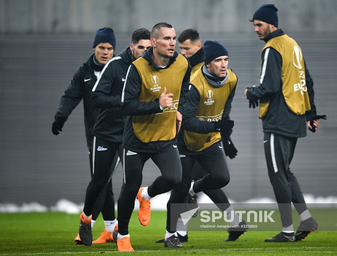 Football. UEFA Europa League. FC Zenit's training session