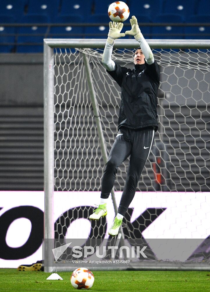 Football. UEFA Europa League. FC Zenit's training session