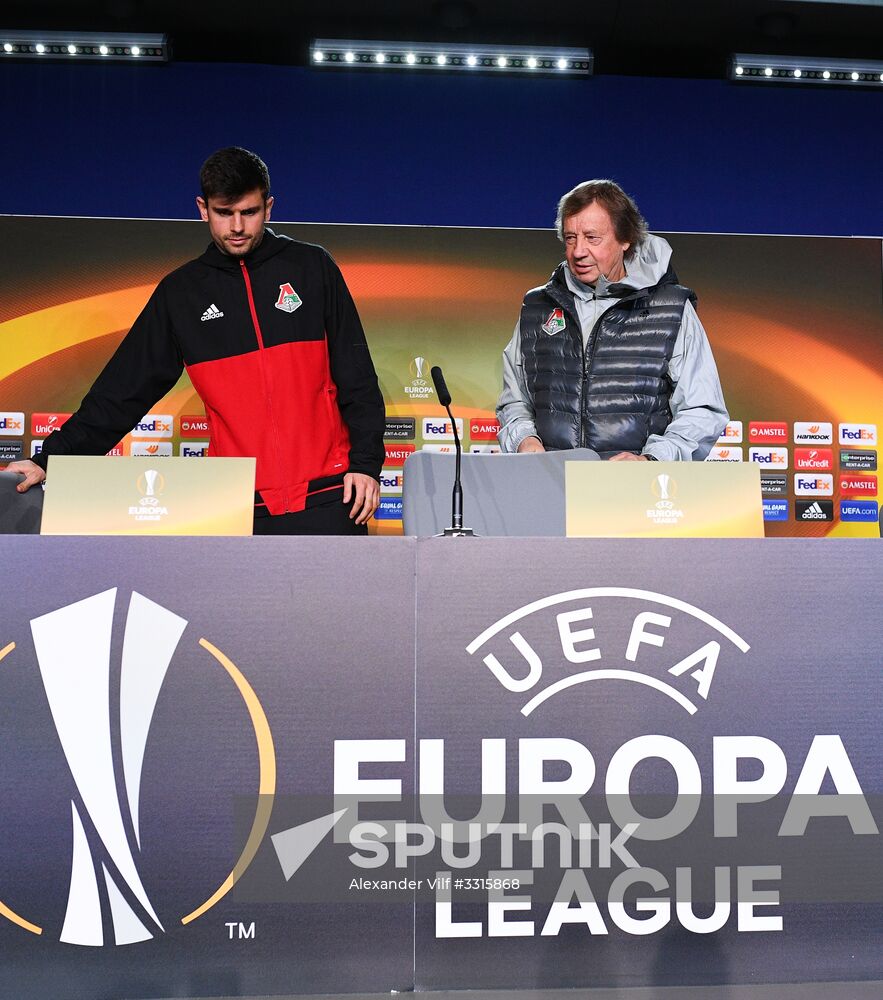 Football. UEFA Europa League. FC Lokomotiv's training session