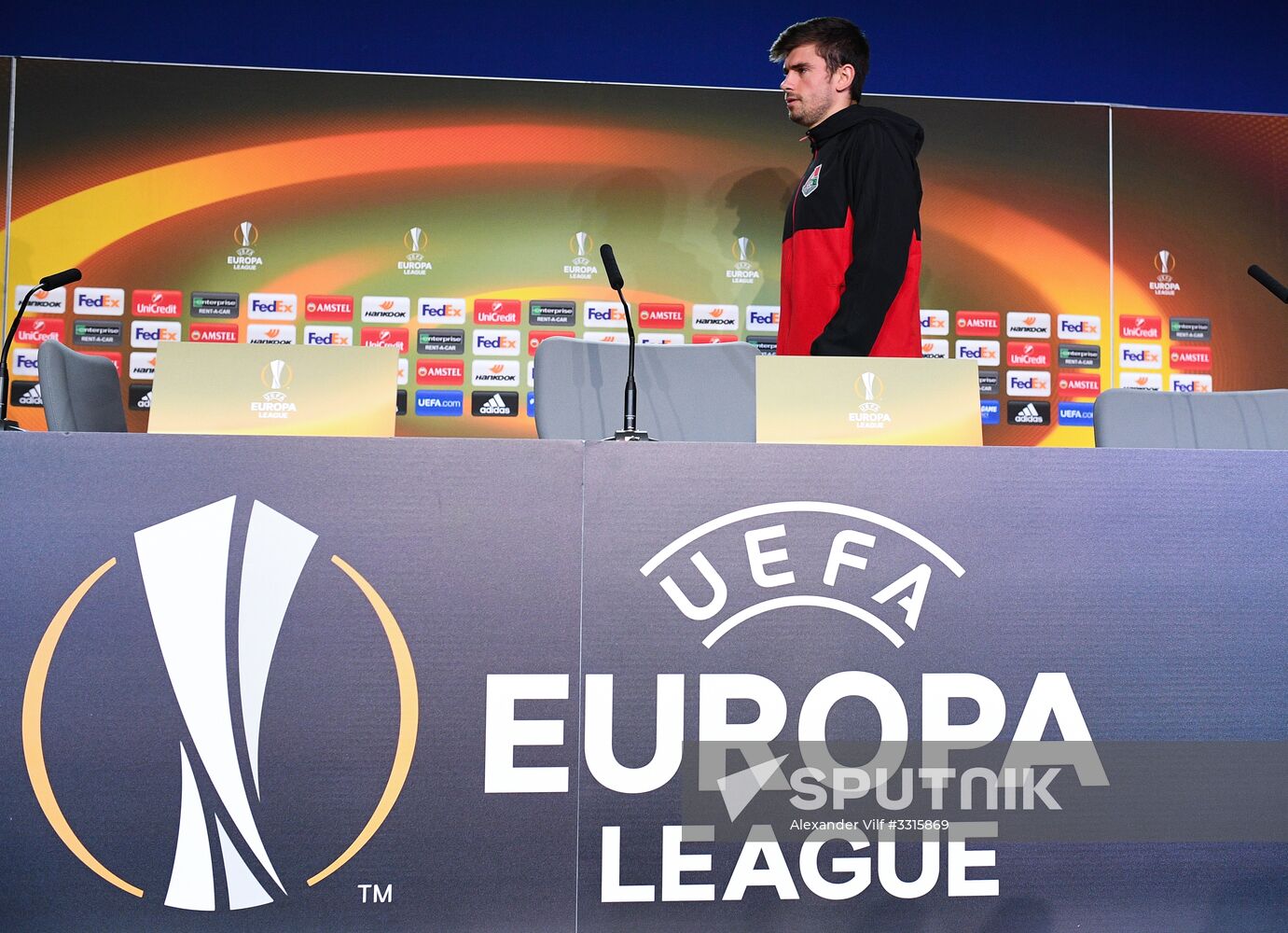 Football. UEFA Europa League. FC Lokomotiv's training session
