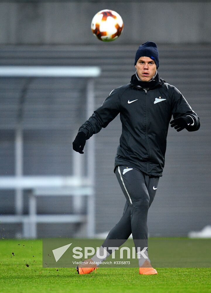 Football. UEFA Europa League. FC Zenit's training session