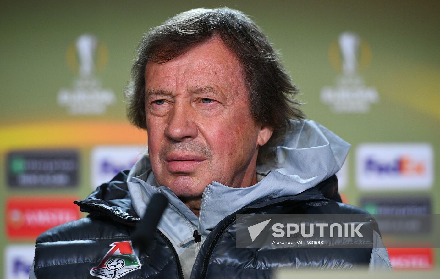 Football. UEFA Europa League. FC Lokomotiv's training session
