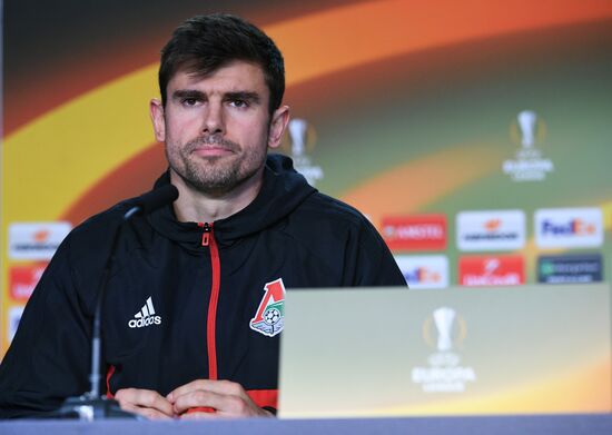 Football. UEFA Europa League. FC Lokomotiv's training session